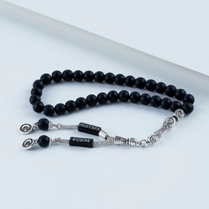 Personalized Islamic Prayers 33 Beads Tasbih, Custom Amber Rosary ...