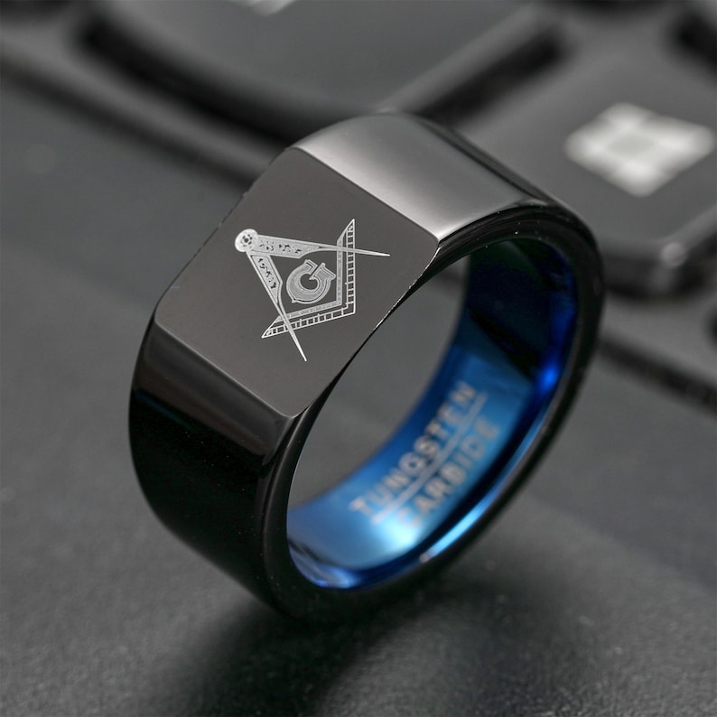 8MM Flat Black Brushed Finished Tungsten Carbide Ring For Men Wedding