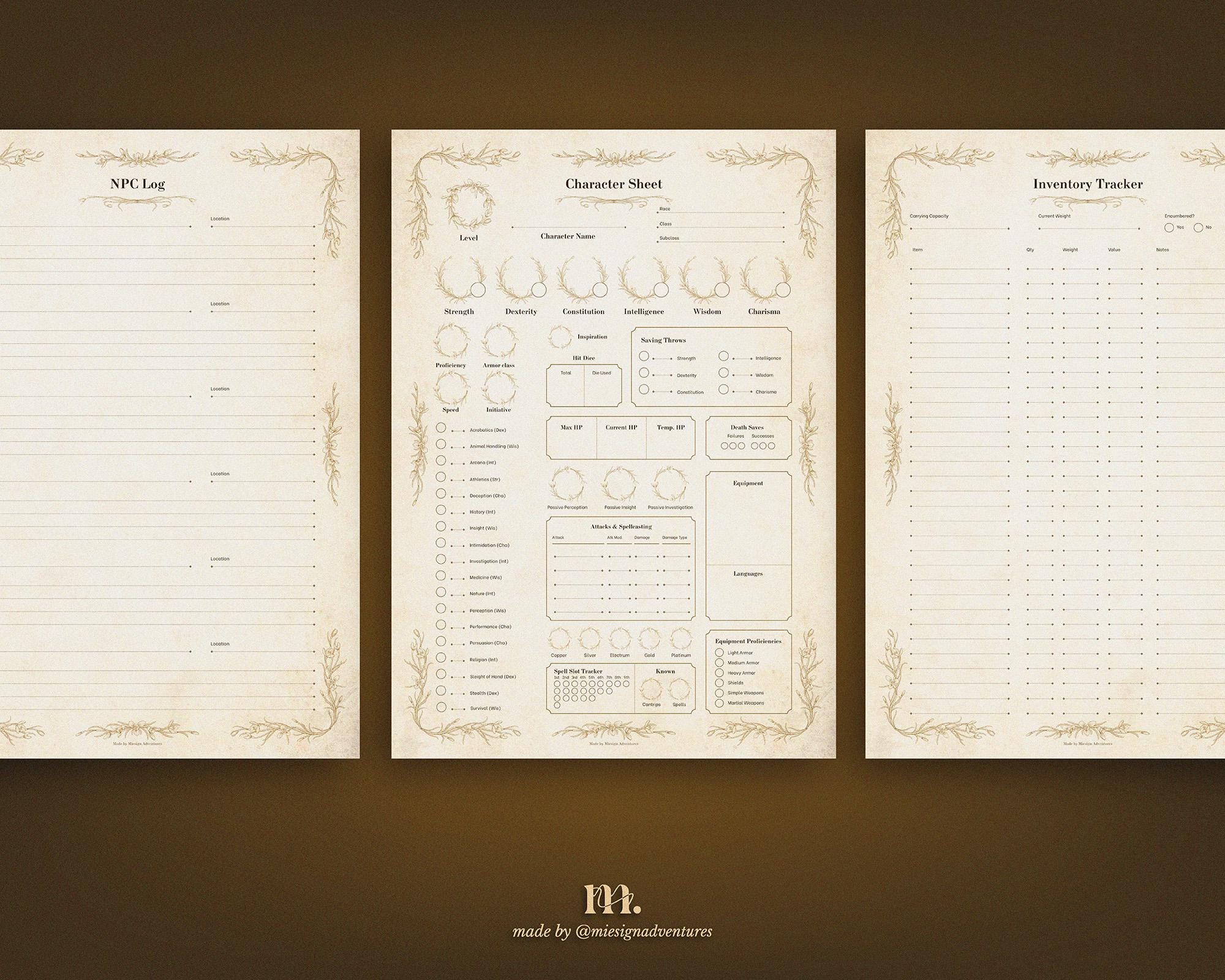 Root Ttrpg Pdf Dnd 5e Character Journal Printable | RPG Sheets and Fantasy TTRPG PDF ...