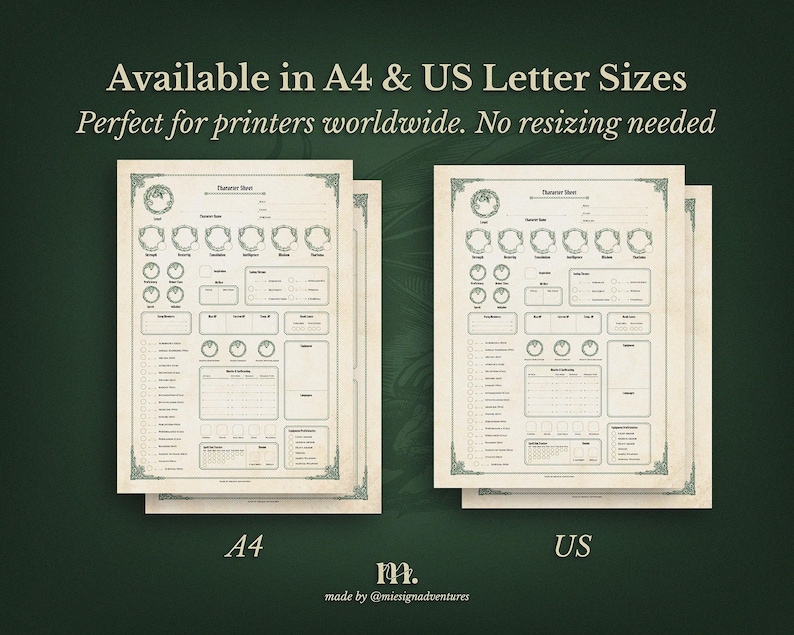 Dnd Character Sheet Printable, Ancient Dragon Emerald, Dungeons and ...