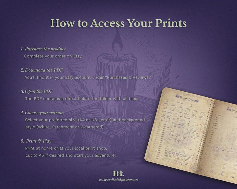 Dnd 5e Character Sheet Journal Printable | Cauldron Cottage Witchwood ...