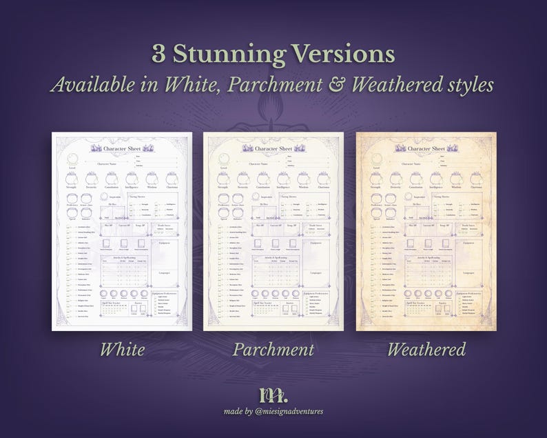 Dnd 5e Character Sheet Printable | Cauldron Cottage Witchwood Edition ...