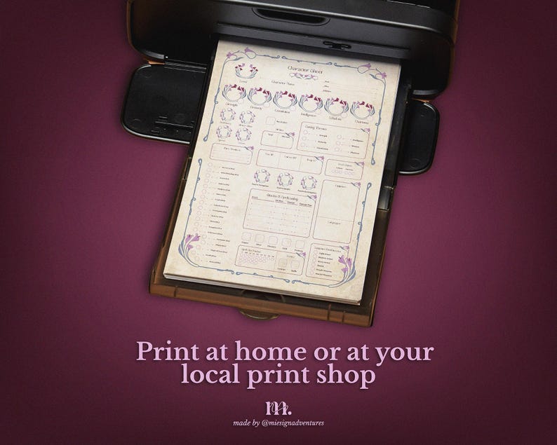 Dnd 5e Character Journal Printable | RPG Sheets and Fantasy TTRPG PDF ...