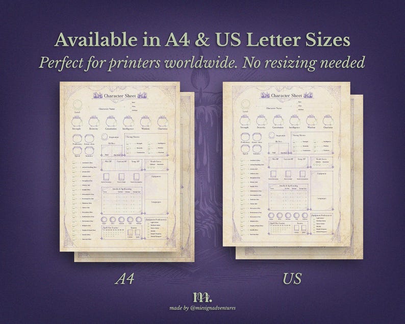 Dnd 5e Character Sheet Journal Printable | Cauldron Cottage Witchwood ...