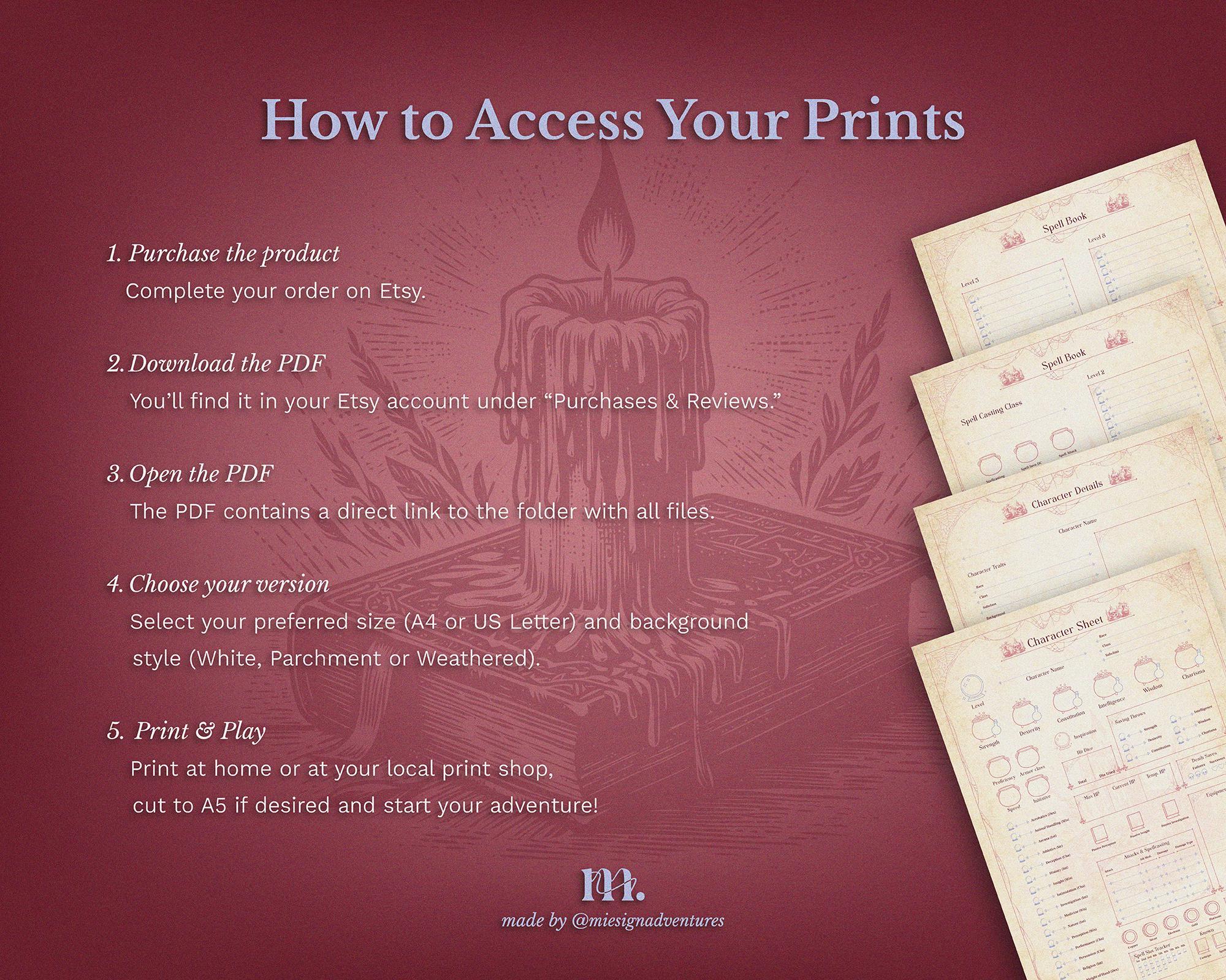 Dnd 5e Character Sheets Printable | Cauldron Cottage Emberglow Edition ...