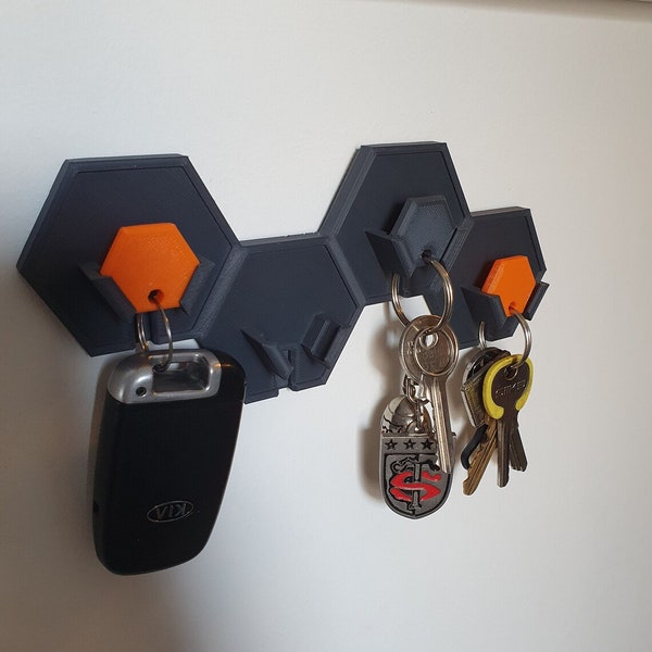 Custom Honeycomb Key Holder | Key Rack Wall Mount | Wall Mounted Key Hangers | Entryway Key Storage | Hexagon Key Shelf | 3D PRINTED