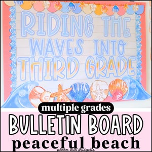 Back to School Bulletin Board Kit, Beach Classroom Decorations, Calm Classroom Decor, Trendy Decor,