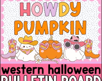 Western Halloween Bulletin Board, Classroom Decor, Western Bulletin Board, Trendy Classroom Decor, Halloween Classroom Display