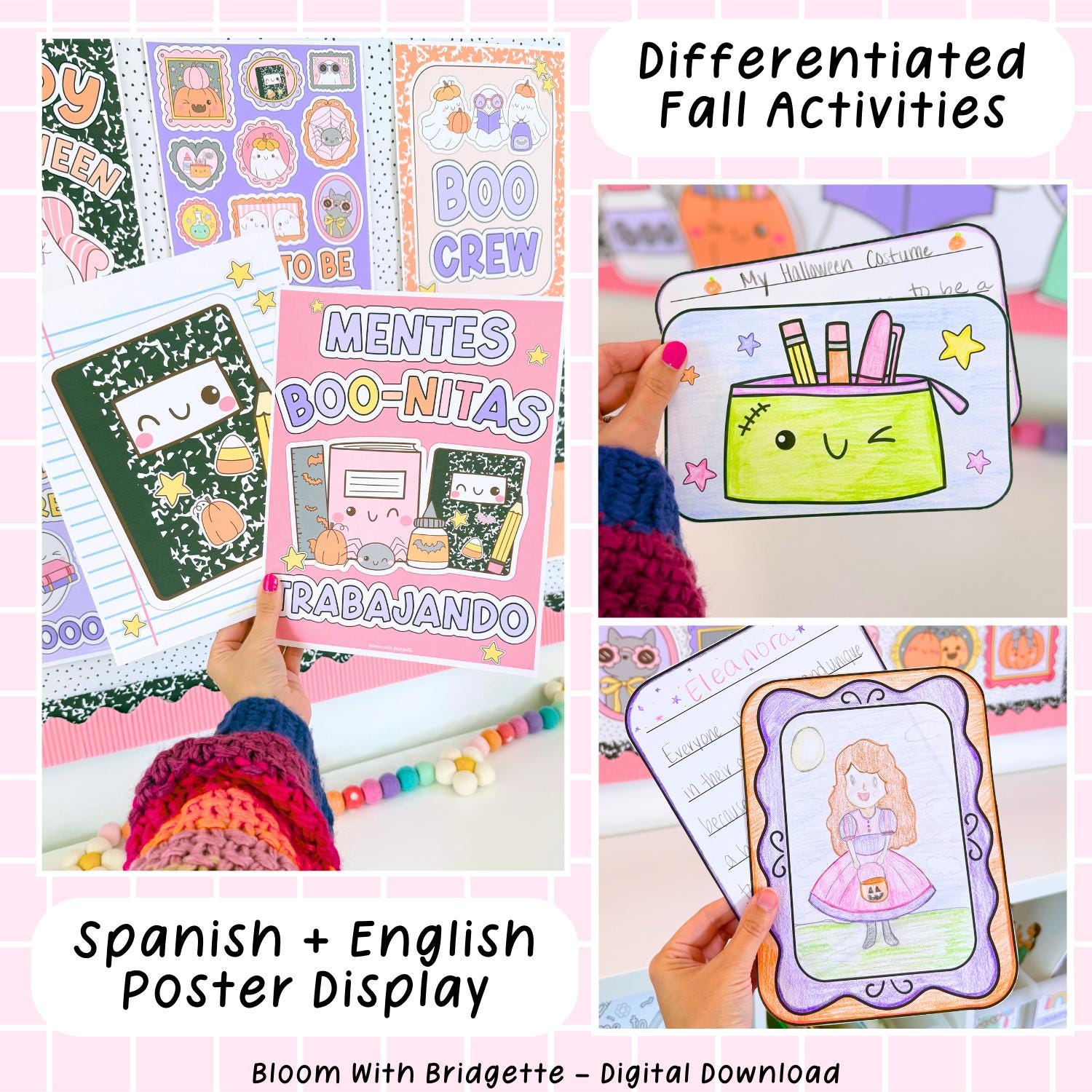 Halloween Classroom Decor Bundle | Bilingual Bulletin Board | Posters ...