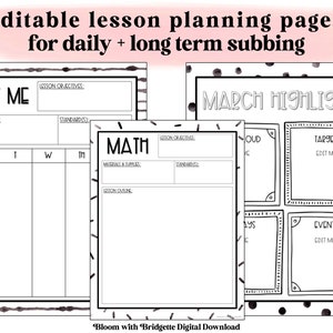 Editable Substitute Binder, Daily Subbing, Maternity Leave Binder, Long Term Substitute Binder, Classroom Management Printable image 6