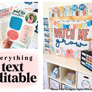 Bright Tropical Classroom Decor Bundle, Editable Classroom Bundle ...