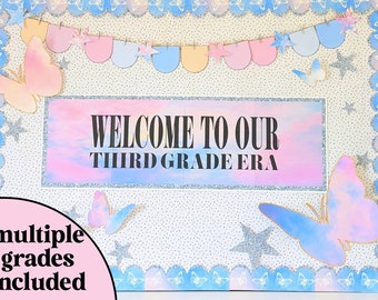 Swiftie Inspired Bulletin Board, Eras Inspired Classroom Decor, Back to School Display, Door Decor, Printable Classroom Decorations