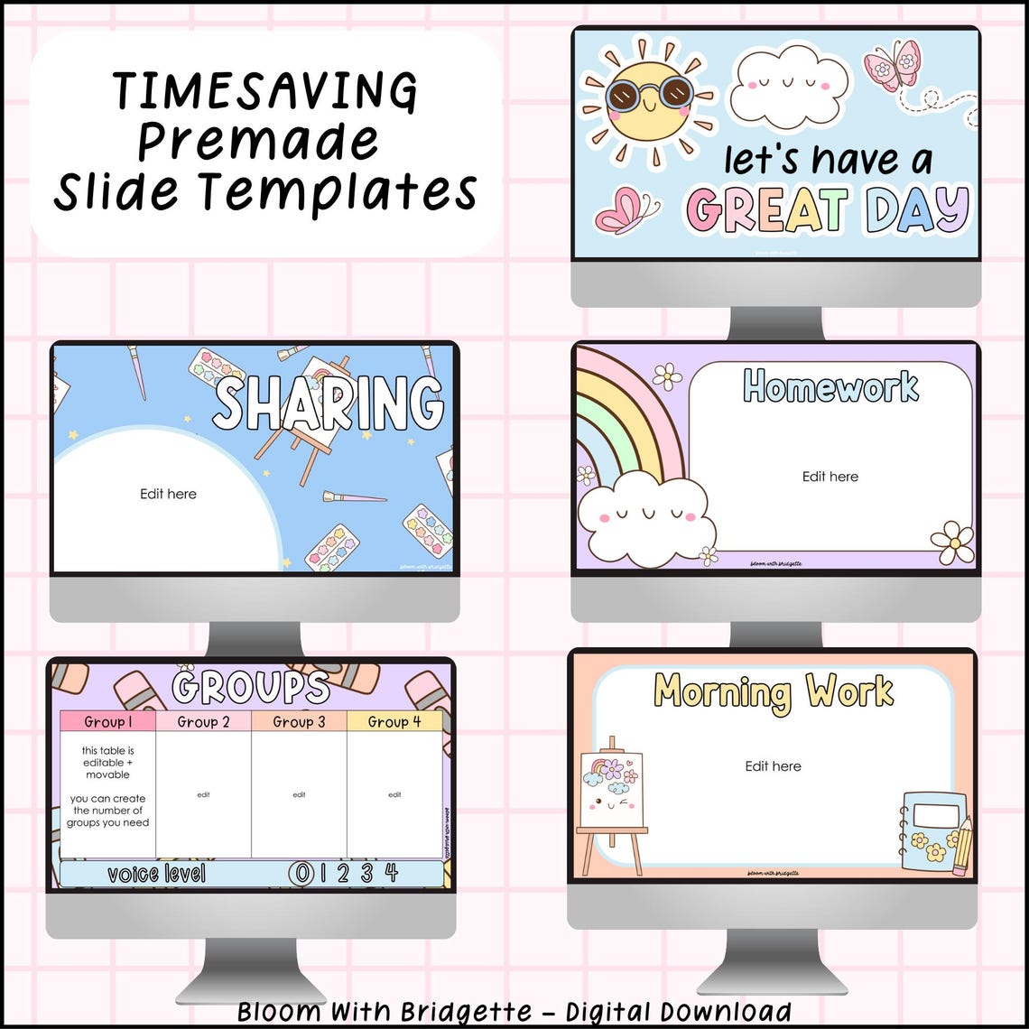 Back to School Daily Slides With Timers, Editable Templates for Canva ...