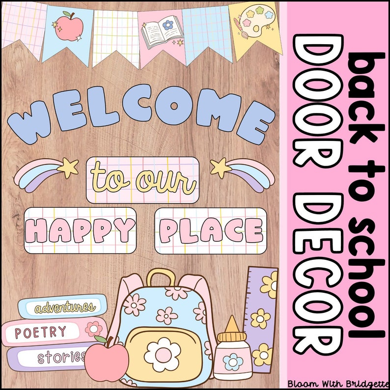 Back to School Door Decor, Classroom Decor, Back to School, Welcome ...
