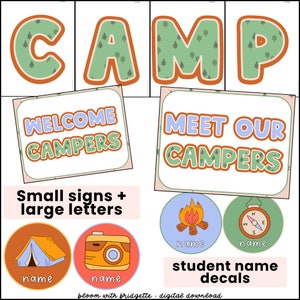 Camping Bulletin Board, Back to School Classroom Decor, Nature ...