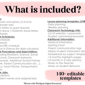 Editable Substitute Binder, Daily Subbing, Maternity Leave Binder, Long Term Substitute Binder, Classroom Management Printable image 2