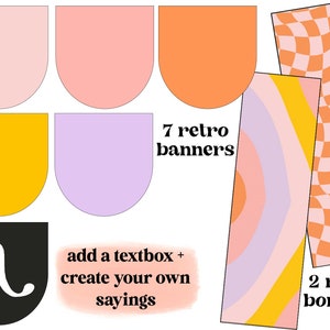 Multicolored halloween banners and borders