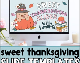 Thanksgiving Classroom Slides, Editable Slide Template, Daily Slides, Agenda Slides, Classroom Management, Timers
