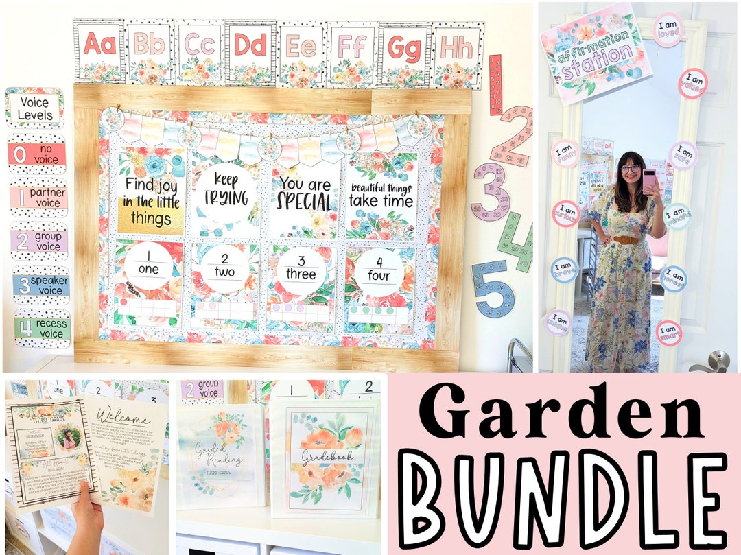 Garden Classroom Theme, Greenery Classroom Decor, Editable and Calm