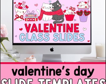 Valentine's Day Classroom Slides, Editable Slide Template, Daily Slides, Agenda Slides, Classroom Management, Kindness Classroom Decorations