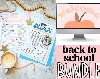 Meet The Teacher Ideas and Open House Materials, Meet The Teacher Letter, Editable Classroom Forms, Retro Classroom Decor for Back to School