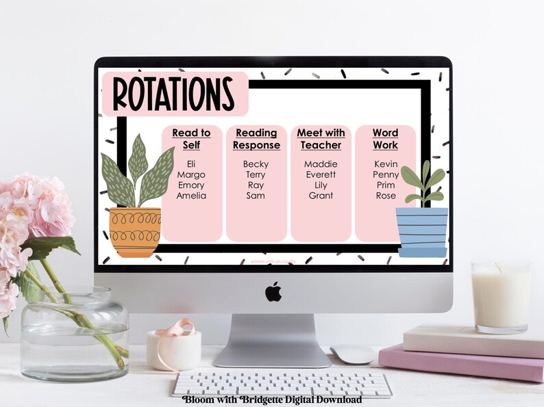 Easter Classroom Slide Templates, Powerpoint and Google Slides ™, Center Slides, Rotation Slides With Timers, Easter Classroom Decor image 8