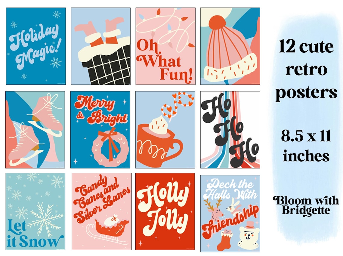 Christmas and Winter Themed Printable Classroom Decor Bundle - Etsy