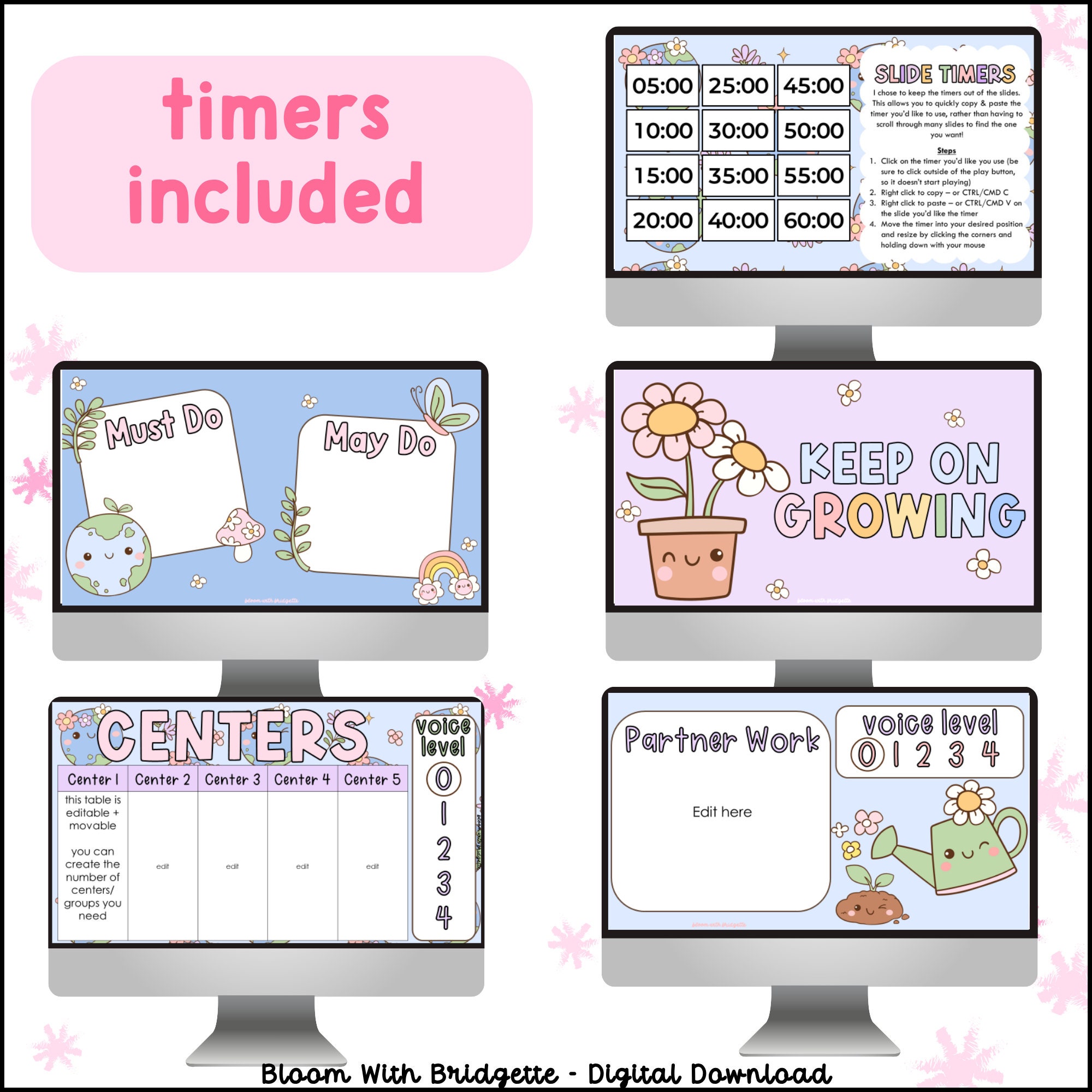 Earth Day Classroom Slides, Editable Slide Template, Daily Slides ...