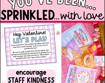 You've Been Sprinkled with Love, Staff Kindness, Morale Booster, Teacher Gift Idea