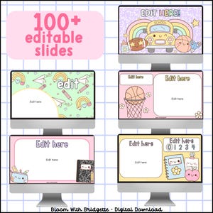 Composition Notebook Classroom Slides: Editable Templates (canva ...