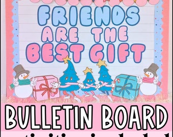 Christmas Bulletin Board Kit and Student Activity, Classroom Door Decor, Printable Seasonal Decorations