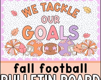 Fall Football Bulletin Board, Classroom Decor, Bulletin Board, Goal Setting Bulletin Board, Sports Bulletin Board, Trendy Classroom Decor