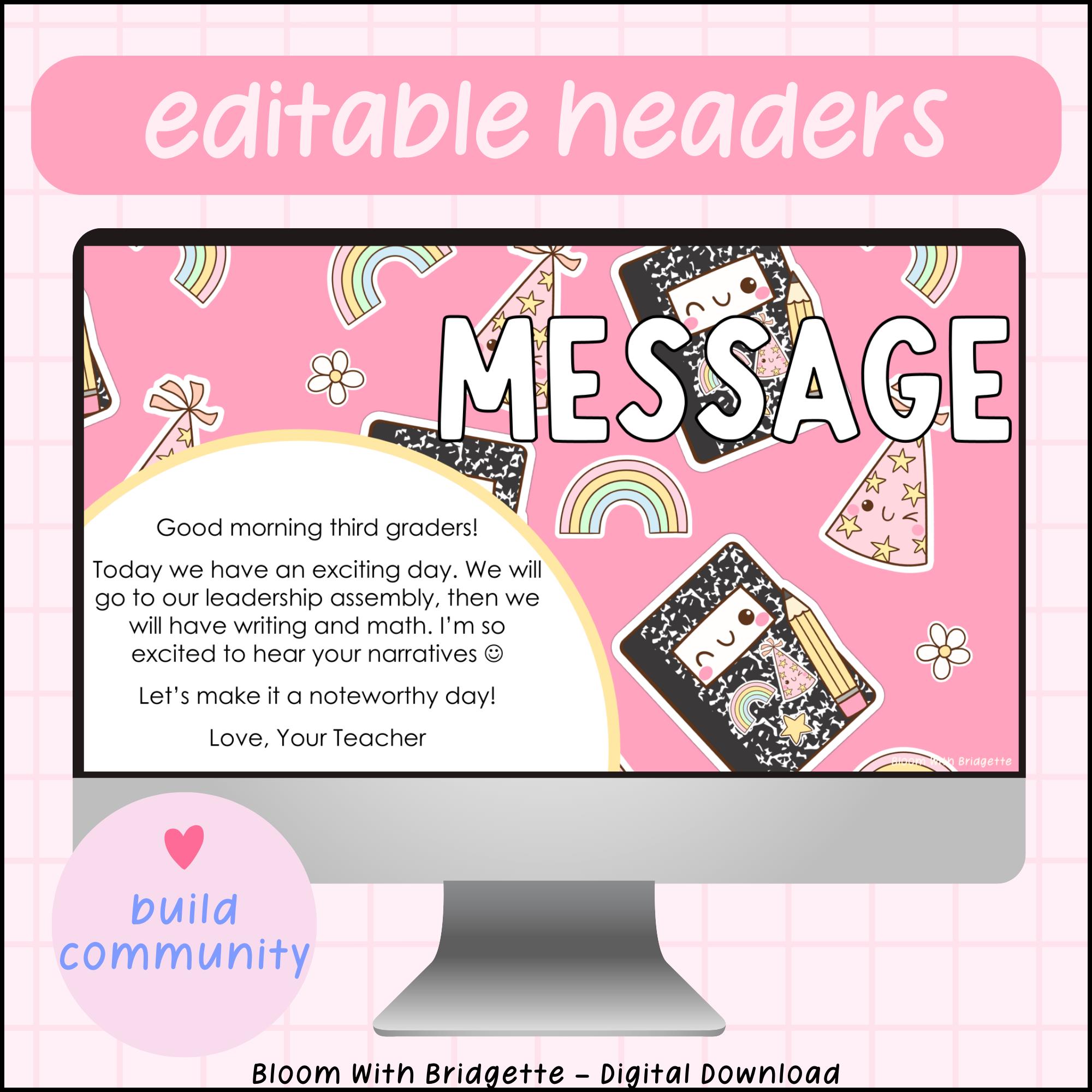 Editable Composition Notebook New Year Slides, Canva, Google ...
