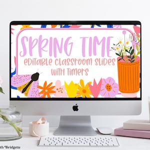 Spring Slide Templates, Powerpoint and Google Slides ™, Classroom Slides With Timers, Center Slides, Rotation Slides, Easter Classroom Decor