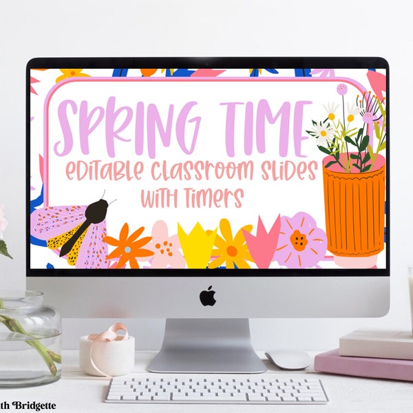 Spring Slide Templates, Powerpoint and Google Slides ™, Classroom Slides With Timers, Center Slides, Rotation Slides, Easter Classroom Decor