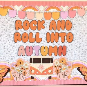 Kit de tablón de anuncios retro de otoño y actividad para estudiantes, tablón de anuncios de otoño, decoración de puertas de aulas, idea fácil para tablón de anuncios