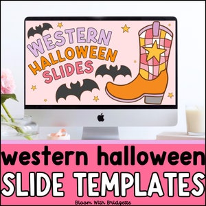 Western Halloween Classroom Slides, Editable Slide Template, Daily Slides, Agenda Slides, Classroom Management, Timers