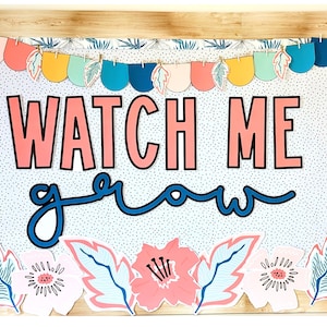 Goal Setting Bulletin Board, Bright Tropical Classroom Decor, Back To School Bulletin Board
