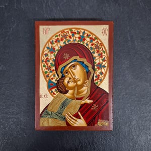 Mother of God Kazan Virgin Mary Panagia Hand painted Handcrafted Orthodox Icon, Byzantine Icon Religious Icon