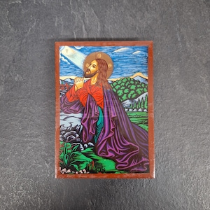 Jesus Christ Hand painted Handcrafted Orthodox Icon, Byzantine Icon Religious Icon
