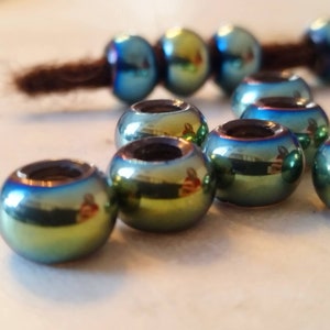 Dread beads glass set of 6