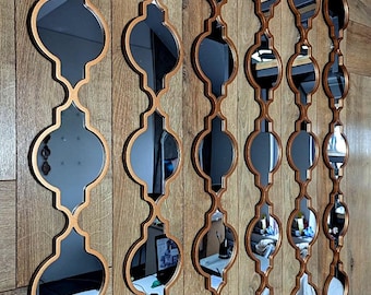 Bronze frame water drop mirror, decorative mirrored acrylic stripes, tear drop wall mirrors, acrylic mirror wall decor, mirrors set bedroom