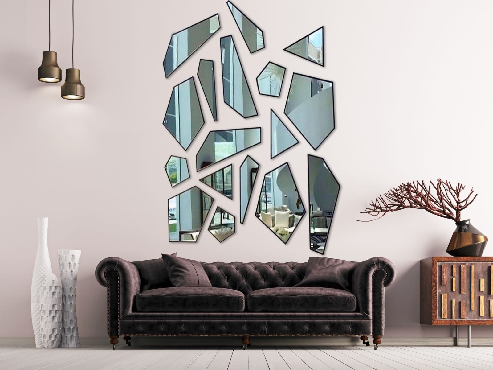 Mirror Panels Acrylic Wall Mirror Decorative Accent Big Etsy