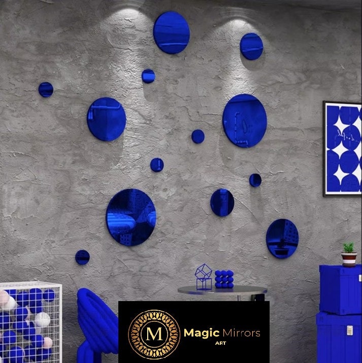 Acrylic Mirrors Wall Decal Set of Decorative Self Adhesive Etsy