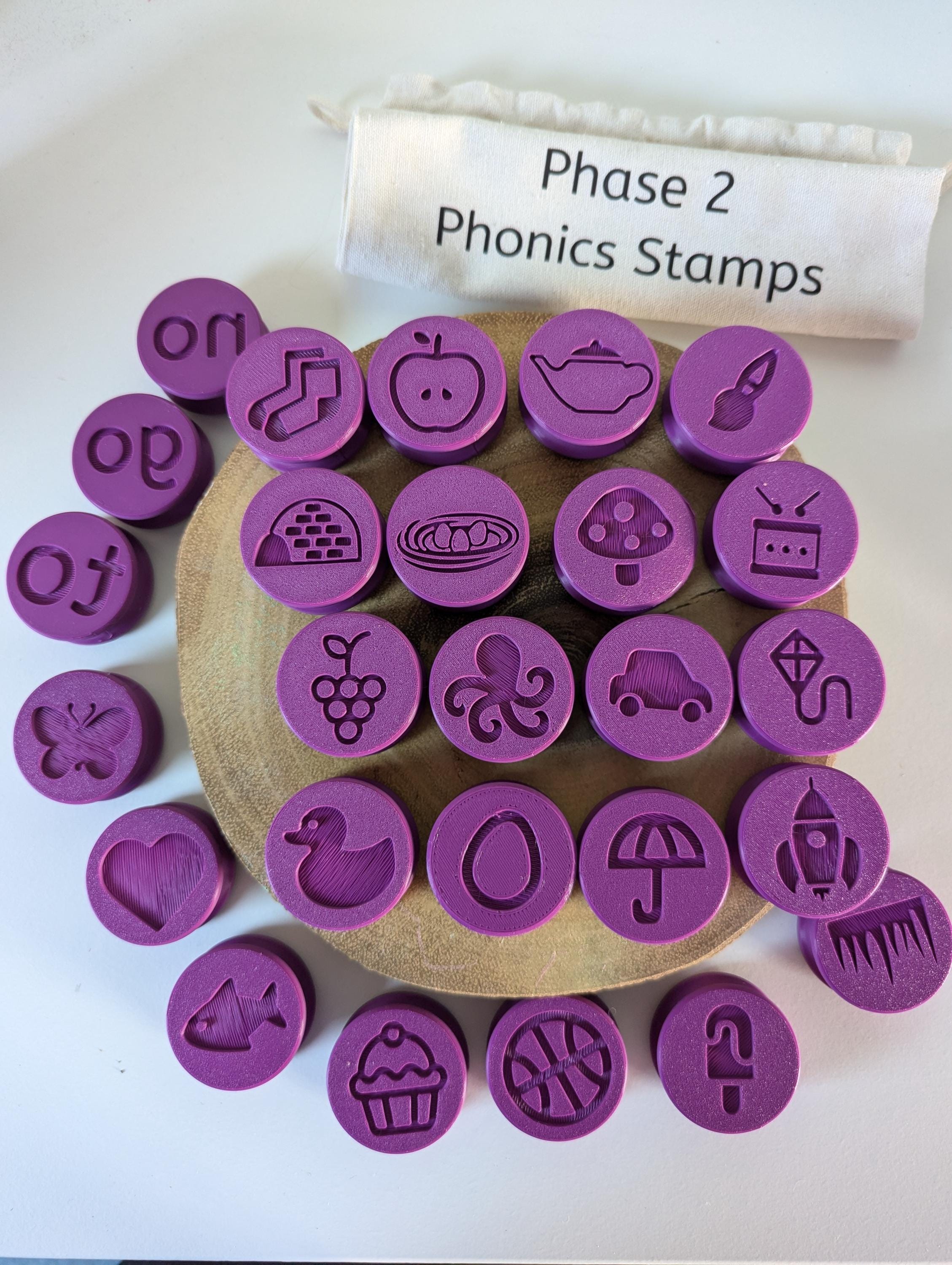 Phonics Phase 2 Playdough Stamp Set, Learning Sounds, Sensory Learning ...