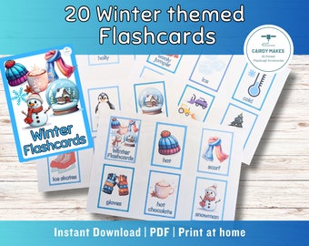 Winter Flashcards | Preschool Printable | Winter Activity | Homeschool Activities | Digital Download | Homeschool Printables