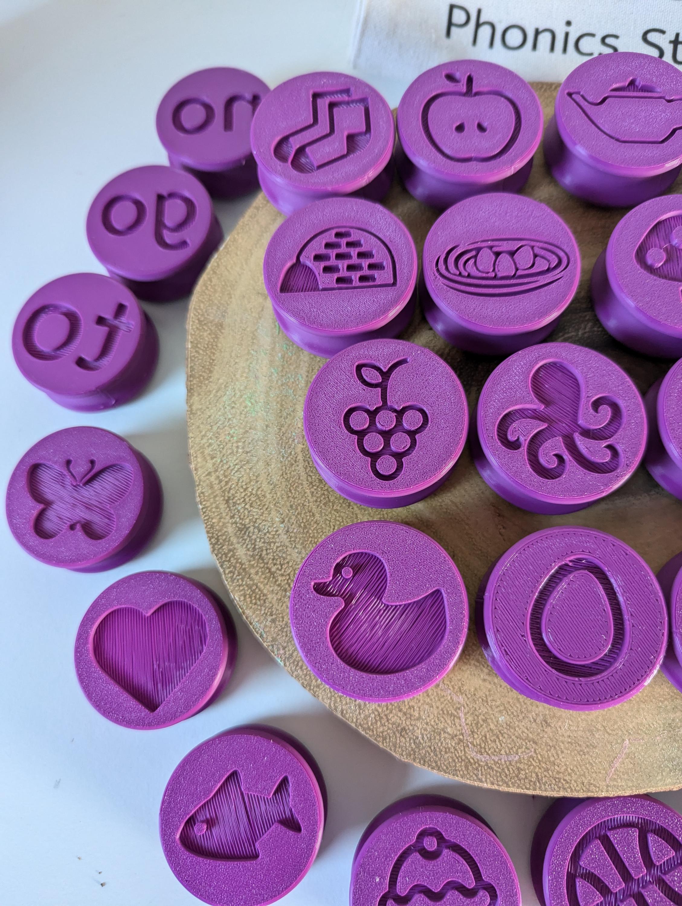 Phonics Phase 2 Playdough Stamp Set, Learning Sounds, Sensory Learning ...
