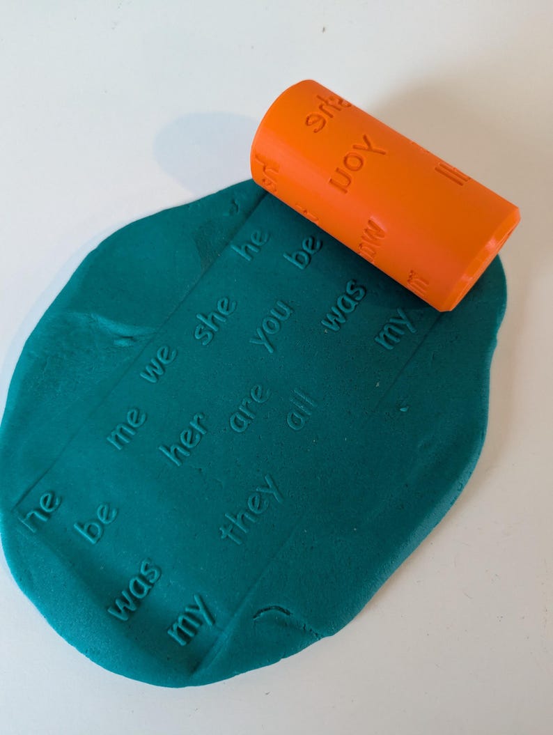 Phonics Learning Pattern Rollers, Playdough Roller, Phase 2,3,4 and 5, Learning Roller, Texture Roller, Playdough, Eco Roller