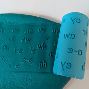 Phonics Learning Pattern Rollers, Playdough Roller, Phase 2,3,4 and 5, Learning Roller, Texture Roller, Playdough, Eco Roller