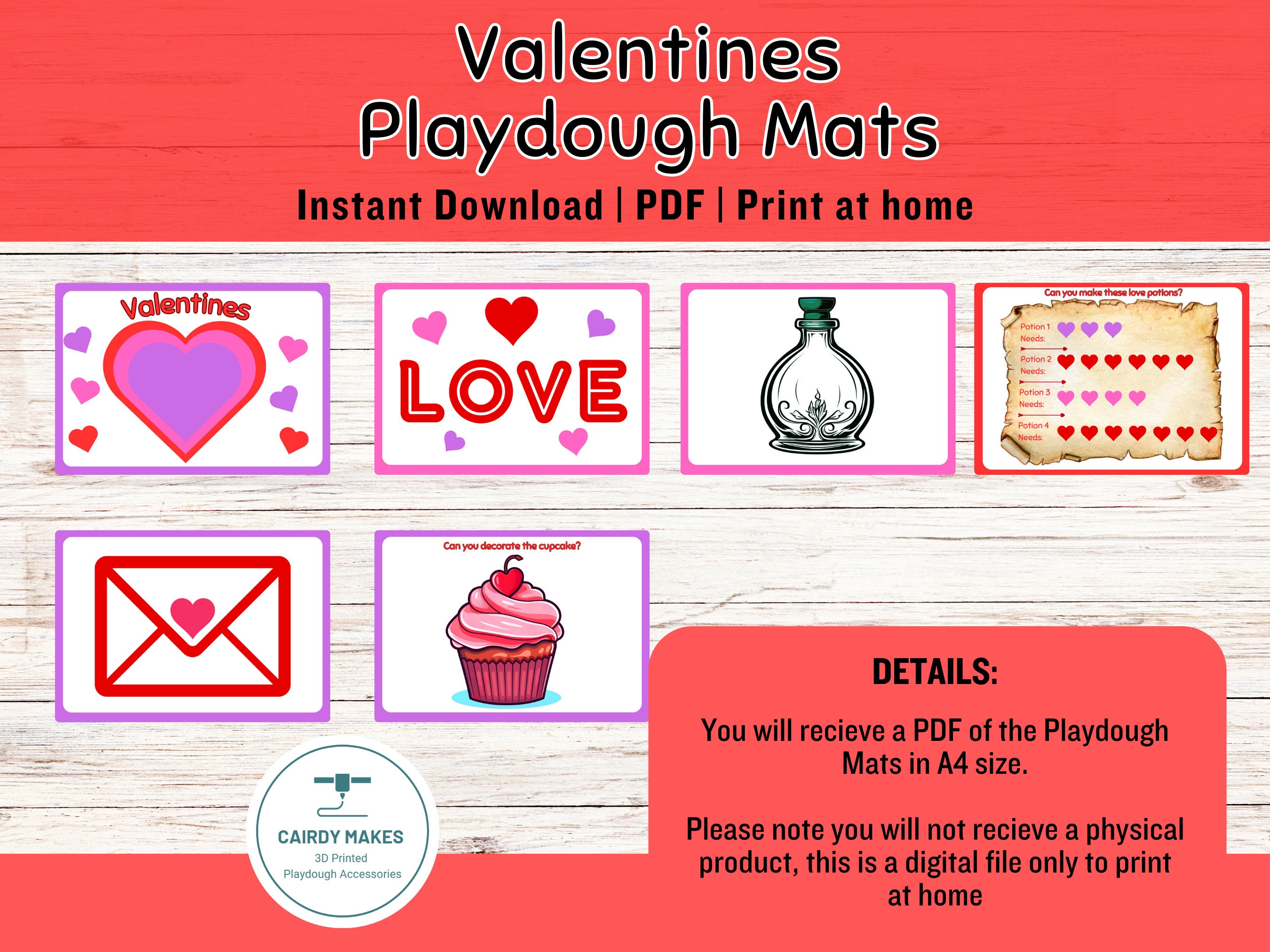 Playdough Mats Printable Valentines Preschool Prek Activities